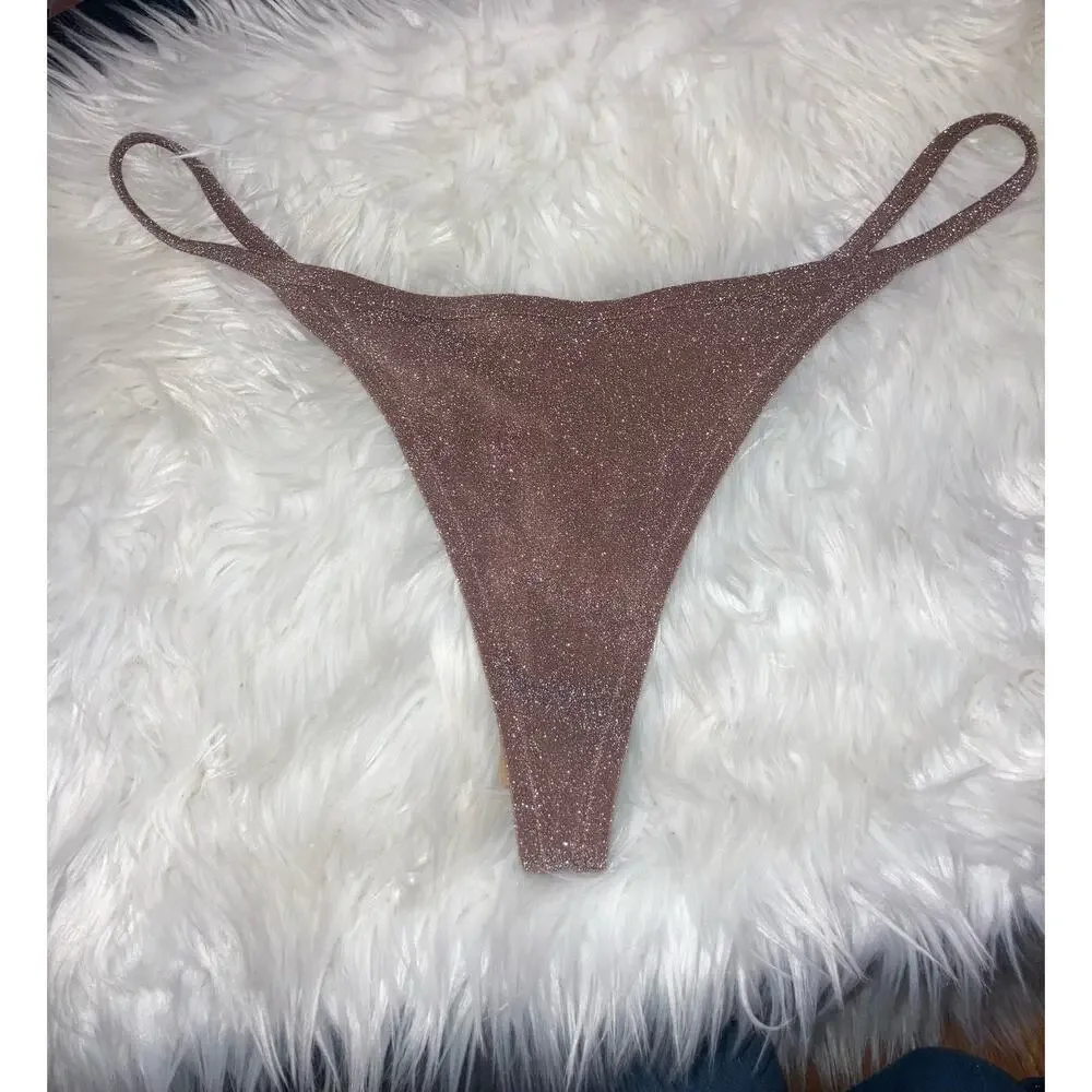 Skims size 3X bikini bottoms thong swim jasper glitter shimmer SW-THG-0112 NWT